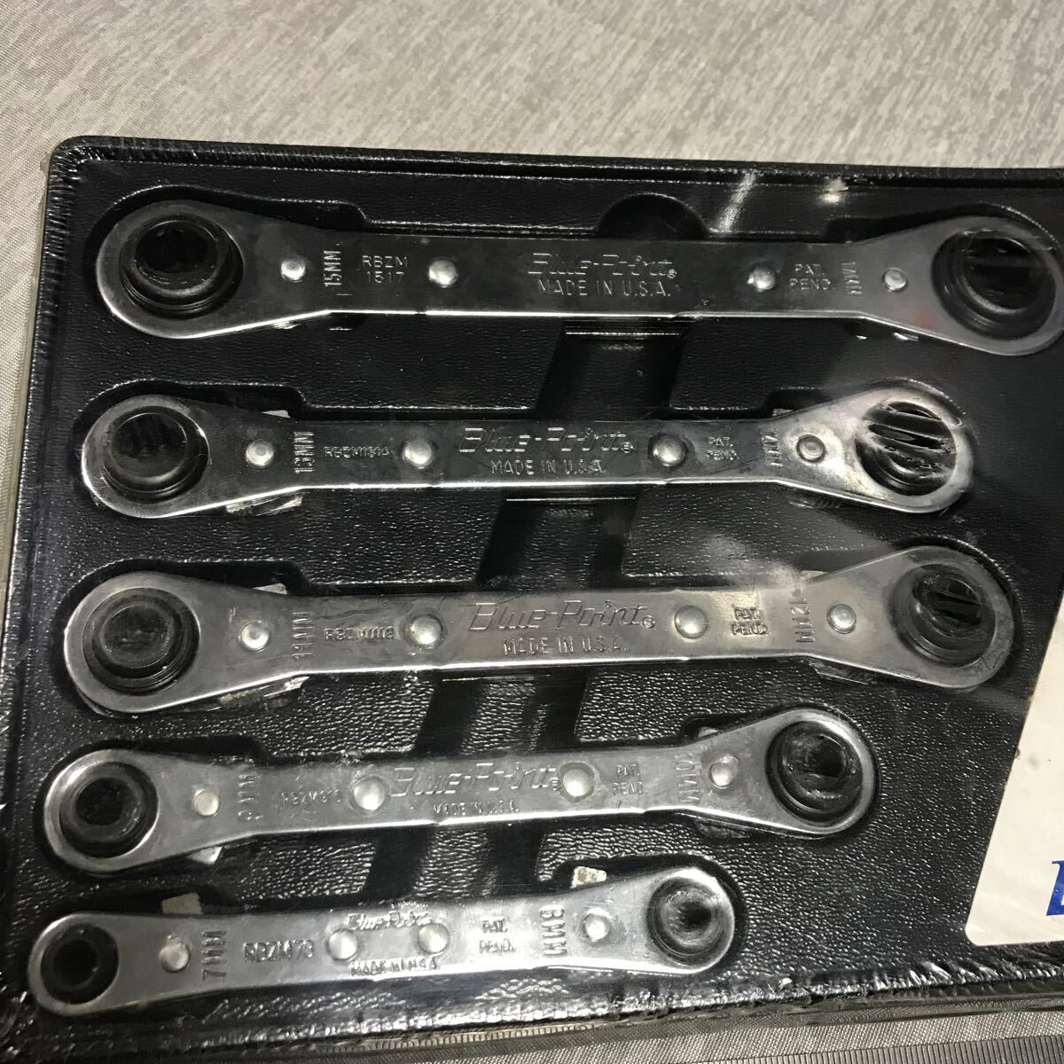  Snap-on Snap-on Blue Point latch - on 0° offset ratchet wrench 12 angle mm set RBZM605