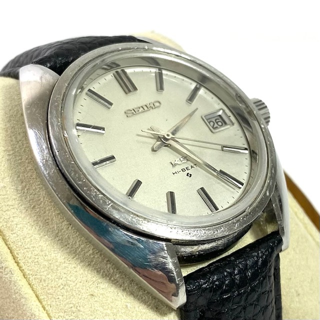 1円～ 精度良好 SEIKO セイコー キングセイコー 45-7010 ハイビート メダリオン デイト 手巻き メンズ 腕時計_画像2