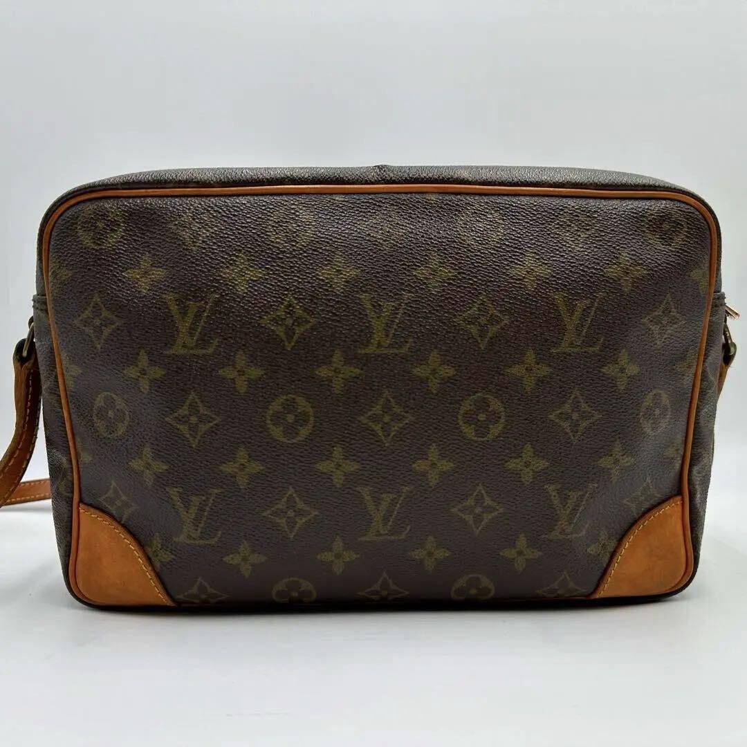 良品◎ LOUIS VUITTON ルイヴィトン トロカデロ30 ショルダーバッグ モノグラム PVC レザー 茶 ブラウン PVC M51272 874TH ポシェット 金具_画像3