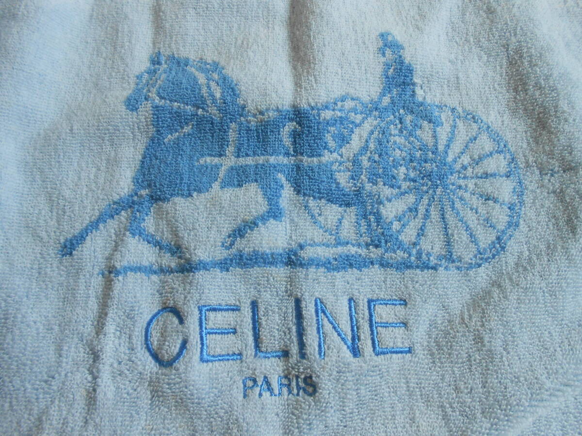  CELINE セリーヌ 西川産業 タオルケット ブルー シングルサイズ 140x190㎝ の画像1