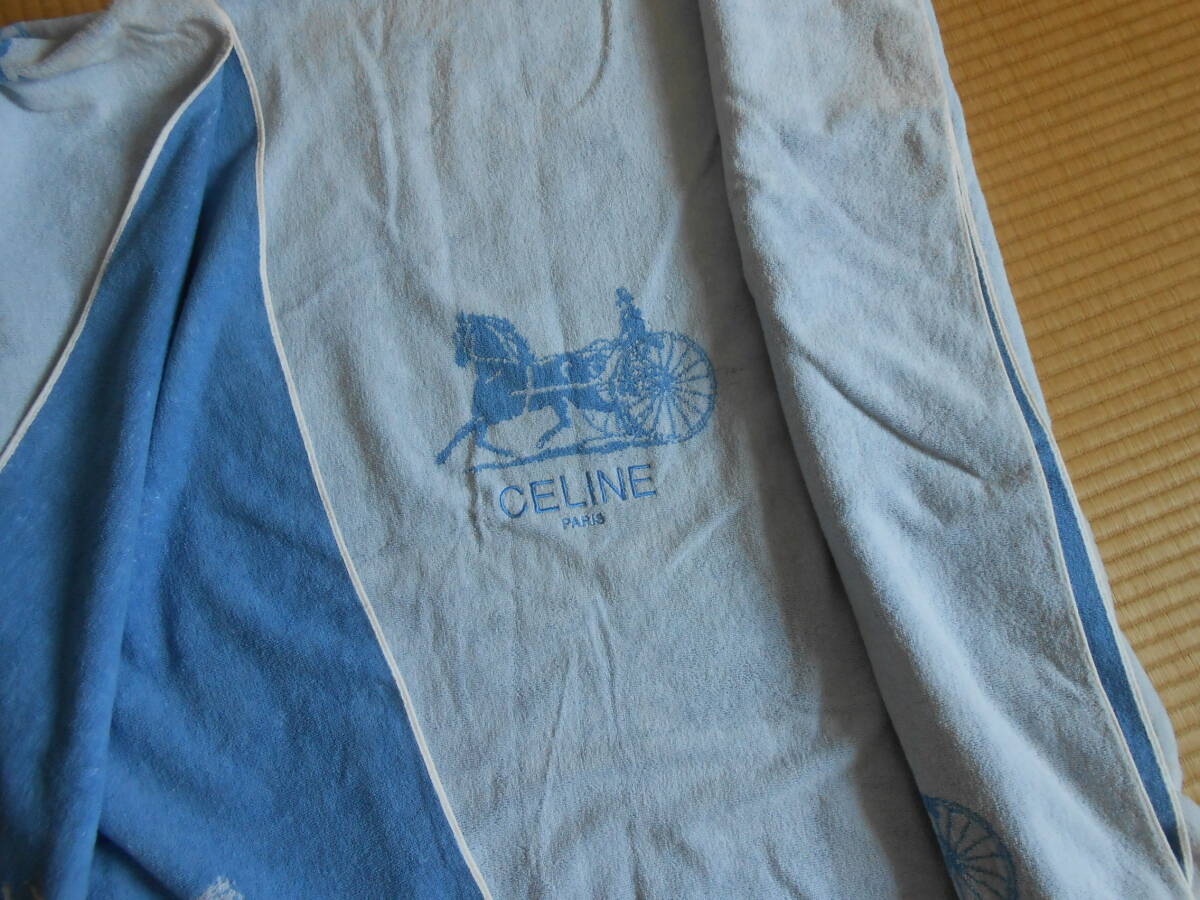  CELINE セリーヌ 西川産業 タオルケット ブルー シングルサイズ 140x190㎝ の画像4