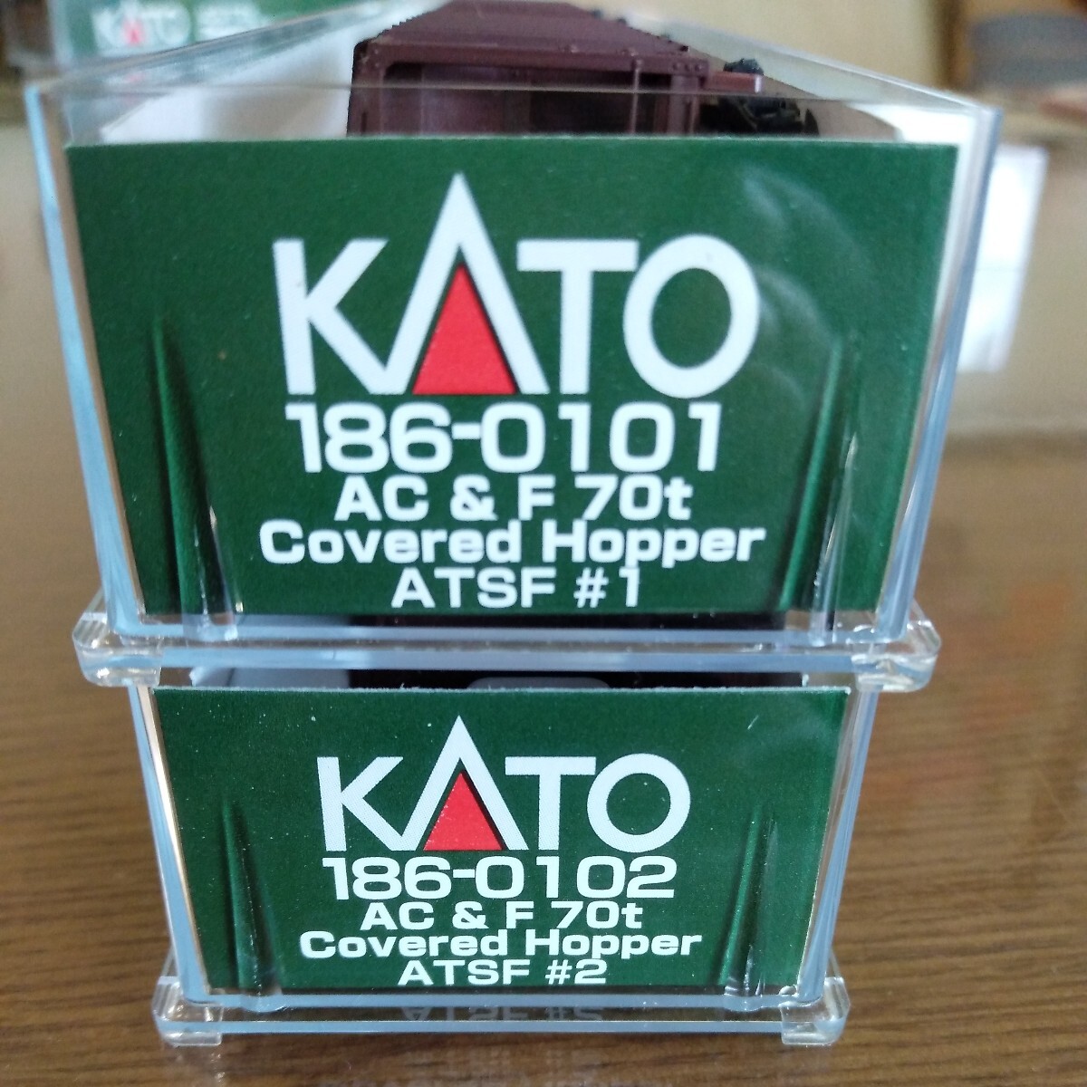 KATO186-0101+0102ACF社70tカバードホッパー車ATSF 2セット計4両Nゲージ②_画像2