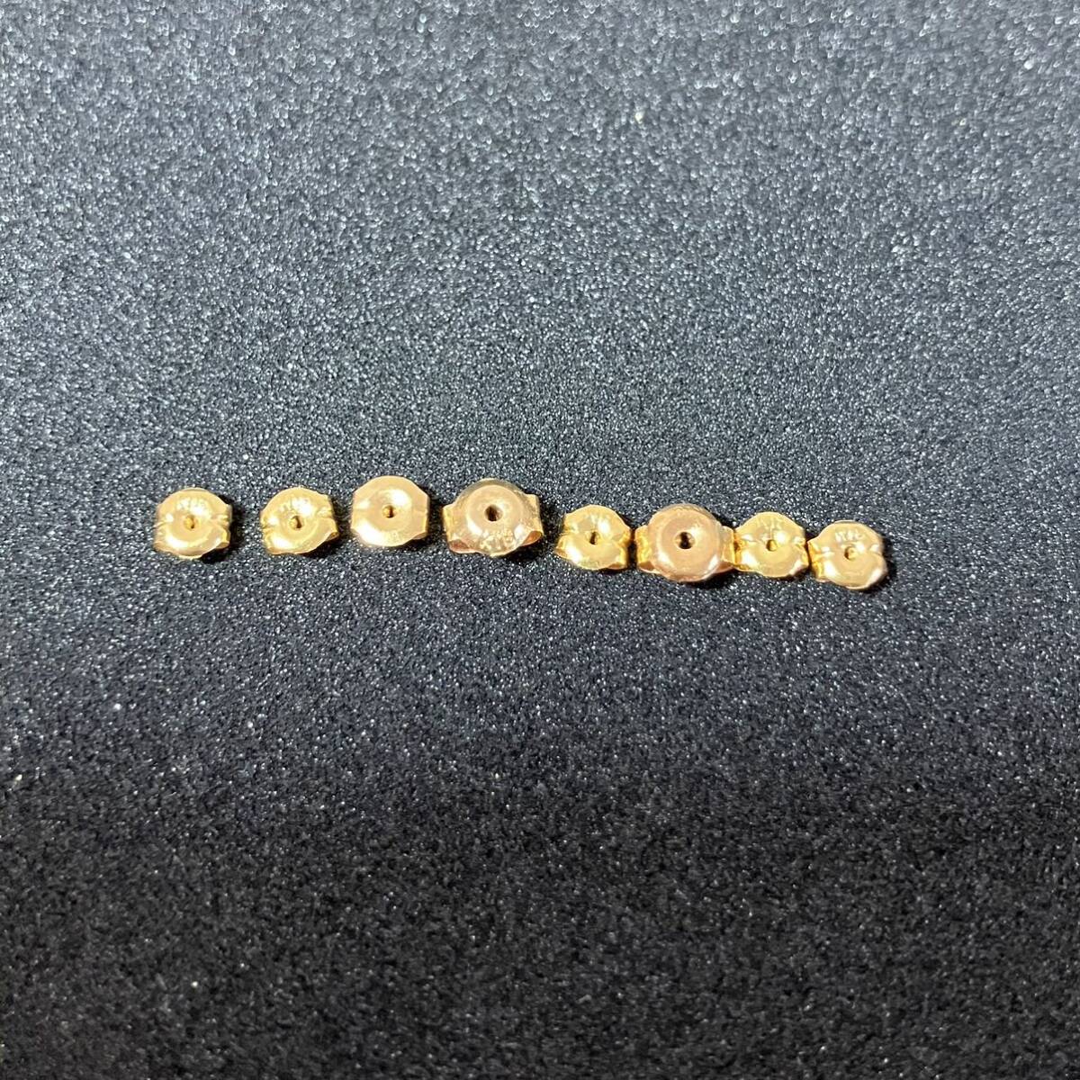 4-276 K18 18金 貴金属 アクセサリー キャッチ ピアス ビーズ パールモチーフ フラワーモチーフ まとめセット ゴールド