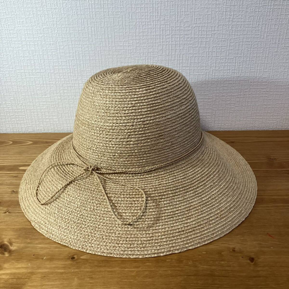*4-315 Helen Kaminski Helen Kaminsky шляпа соломенная шляпа соломинка шляпа шляпа бежевый лента one размер 
