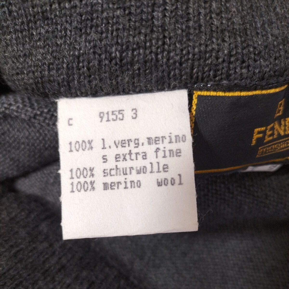 4-368 FENDI フェンディ レディース アパレル 服 衣類 スカート ニットスカート グレー イタリア製_画像4