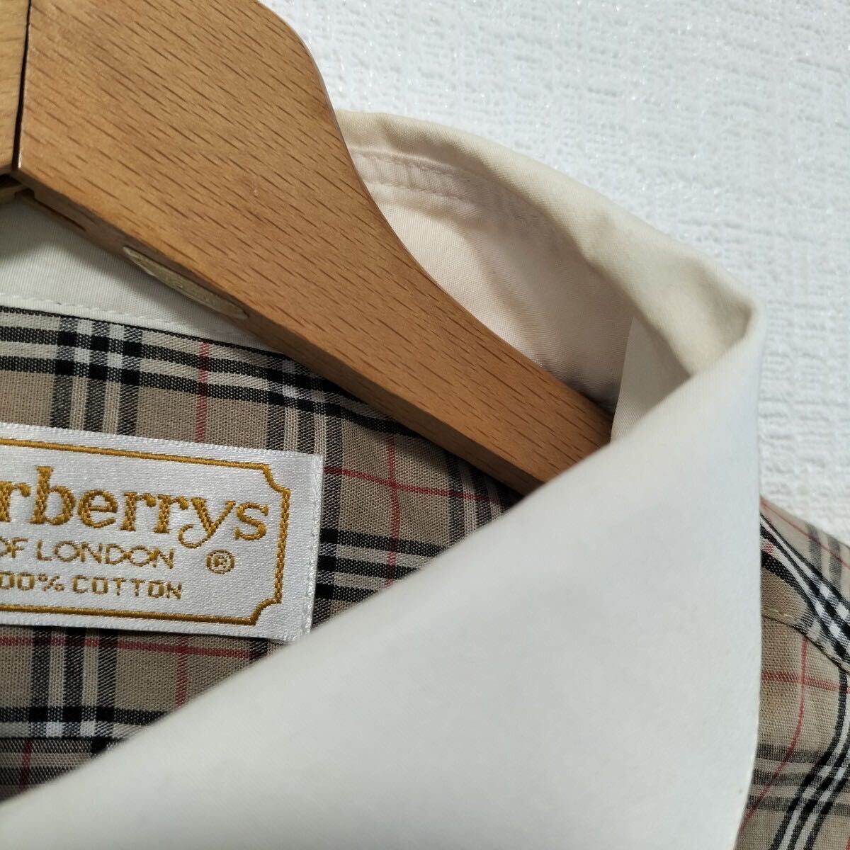 4-370 Burberrys Burberry одежда одежда одежда проверка рубашка в клетку рубашка с длинным рукавом запонки хлопок размер M