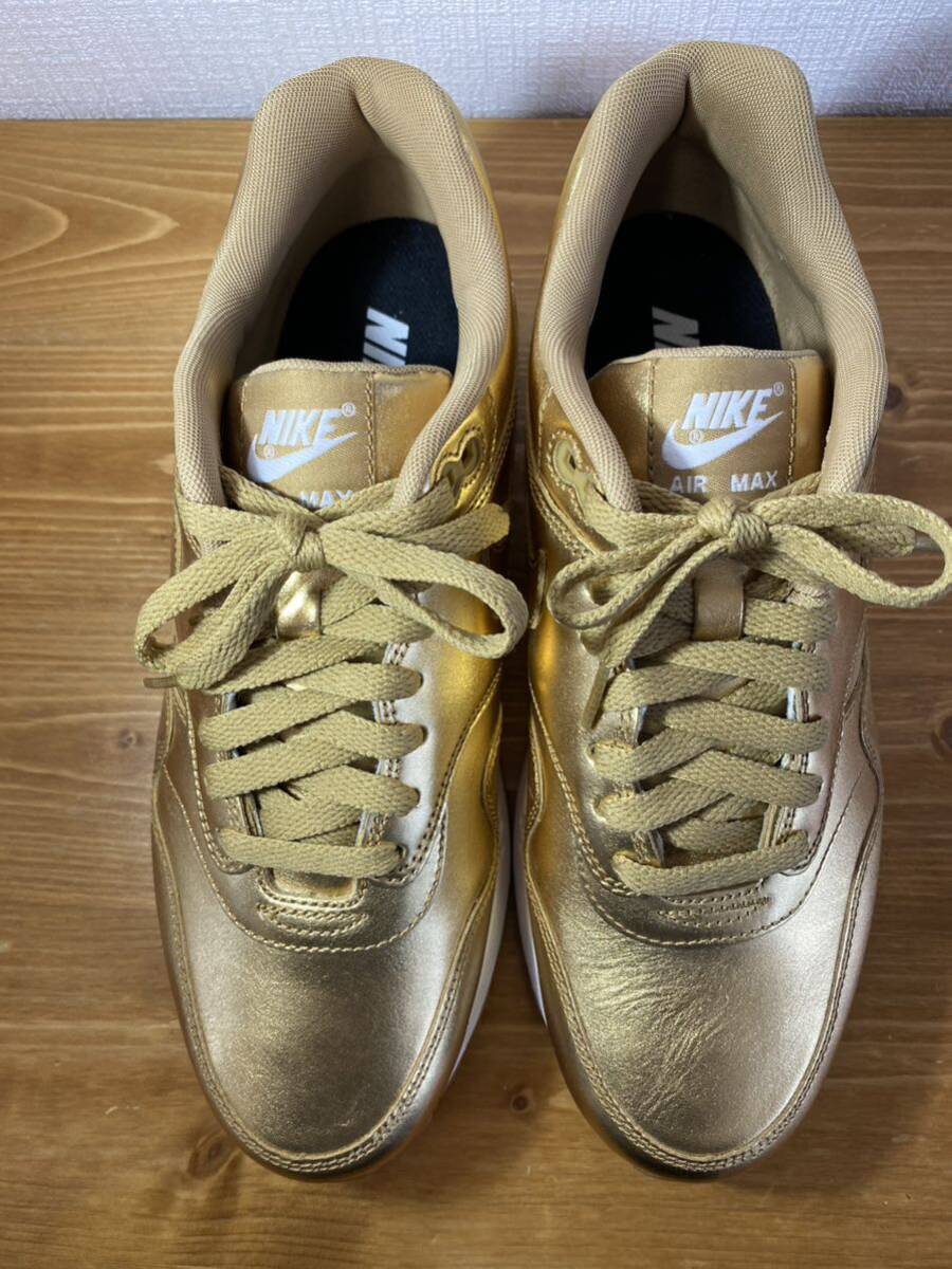 4-28 NIKE ナイキ メンズ シューズ スニーカー 靴 AIR MAX 1 エアマックス 1 NIKEiD アイディー 823373-993 サイズ26.5cm ゴールド 金の画像2