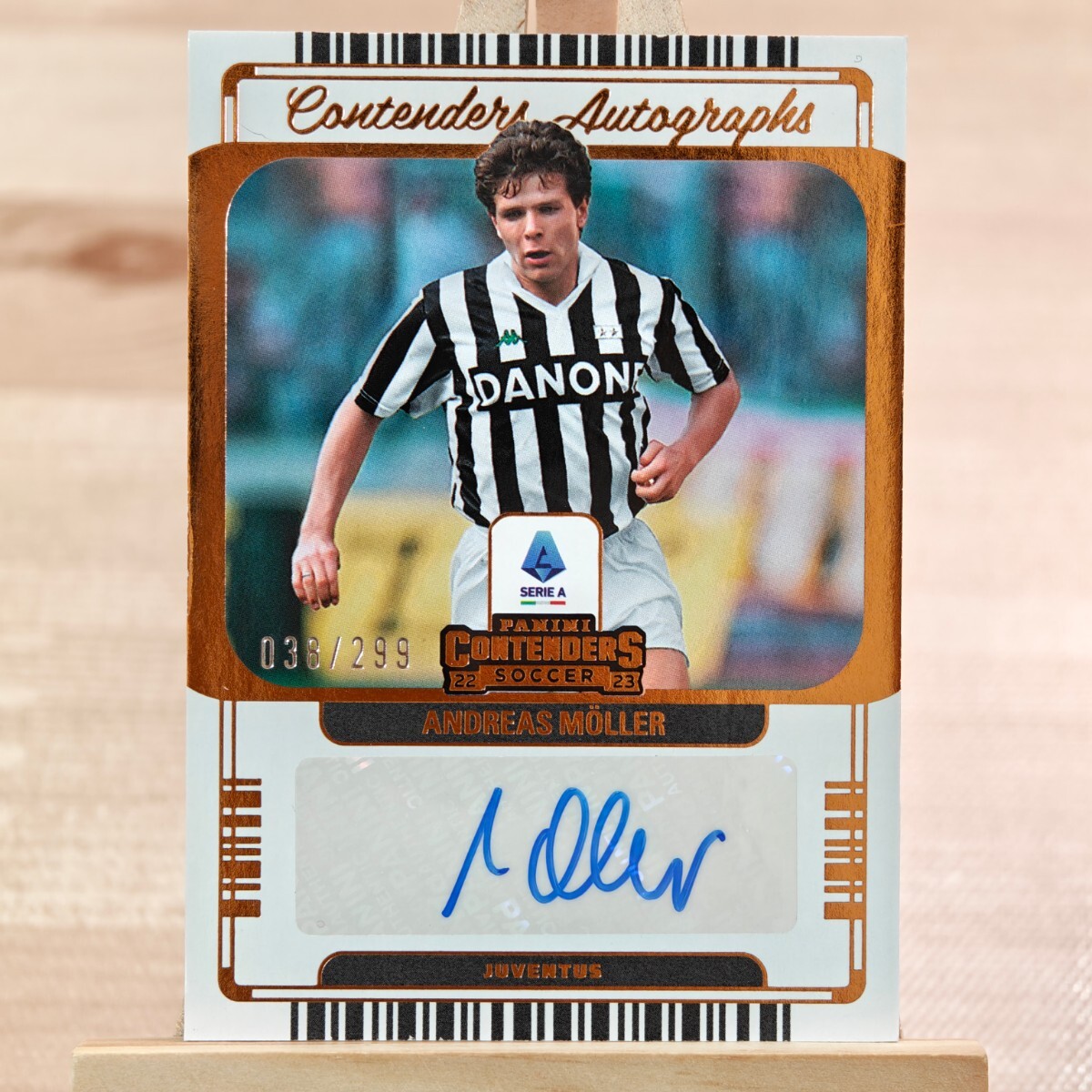 299枚限定 アンドレアス・メラー 2022-23 Panini Chronicles Contenders Andreas Moller 038/299 Juventus 直筆サインカードの画像1