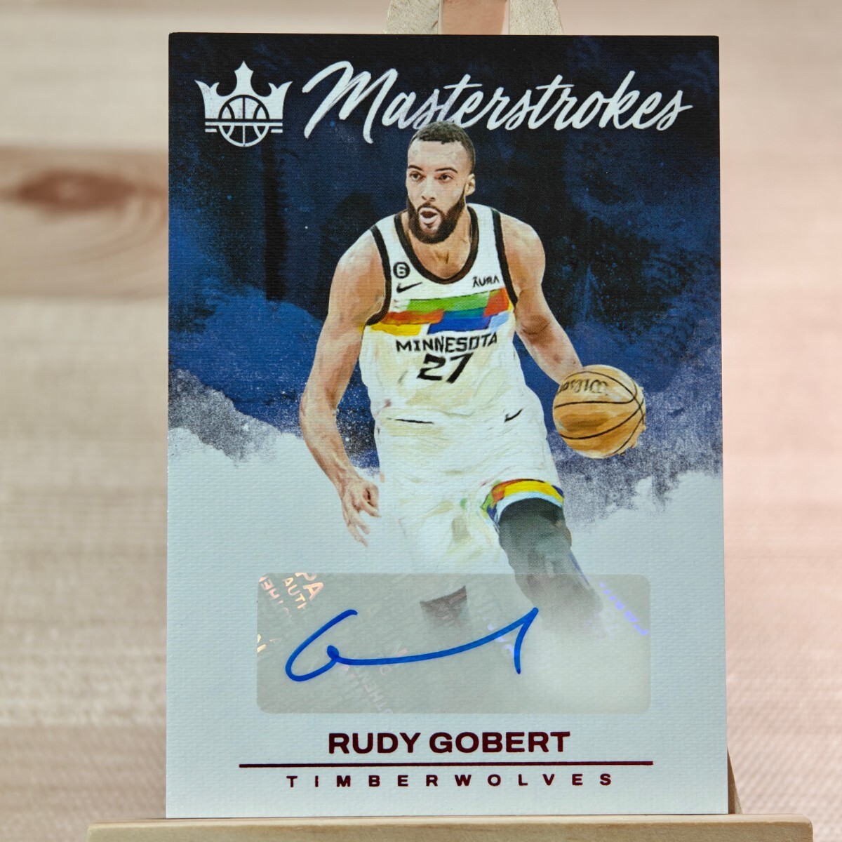 49枚限定 ルディ・ゴベア 2023-24 Panini Court Kings Basketball Rudy Gobert Masterstrokes auto 40/49 直筆サインカードの画像1