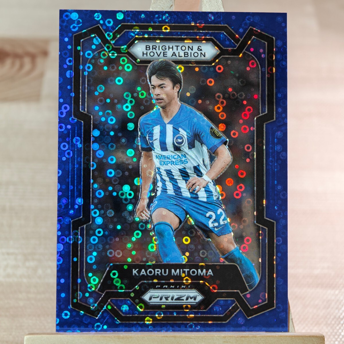 99枚限定 三笘薫 2023-24 Panini Prizm Premier League Breakaway Blue Kaoru Mitoma Brighton 63/99_画像1