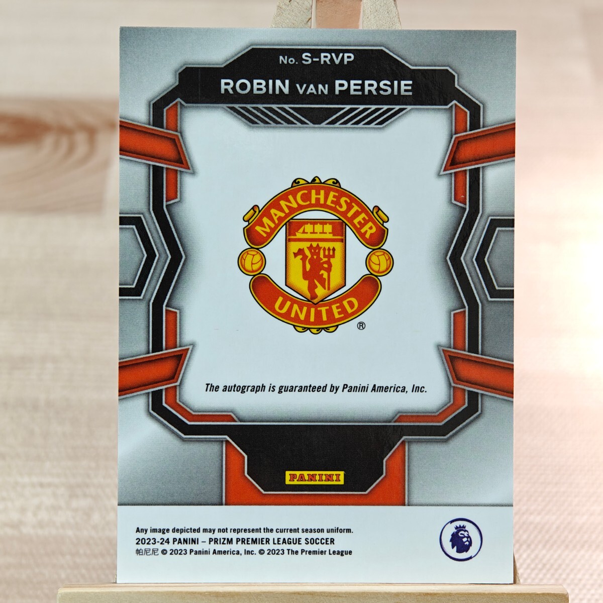 ロビン・ファン・ペルシ 2023-24 Panini Prizm Premier League Robin van Persie Auto Manchester United 直筆サインカード_画像2