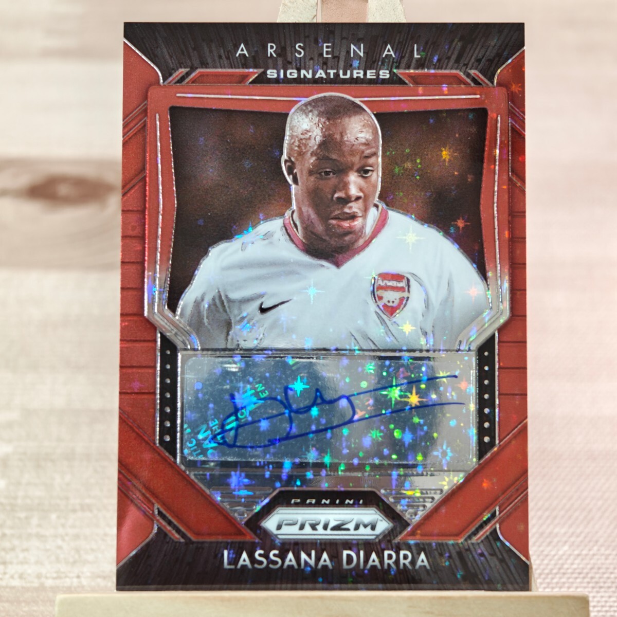 ラッサナ・ディアッラ 2020-21 Panini Prizm EPL Lassana Diarra Red Stars Auto Autograph Arsenal 直筆サインカードの画像1