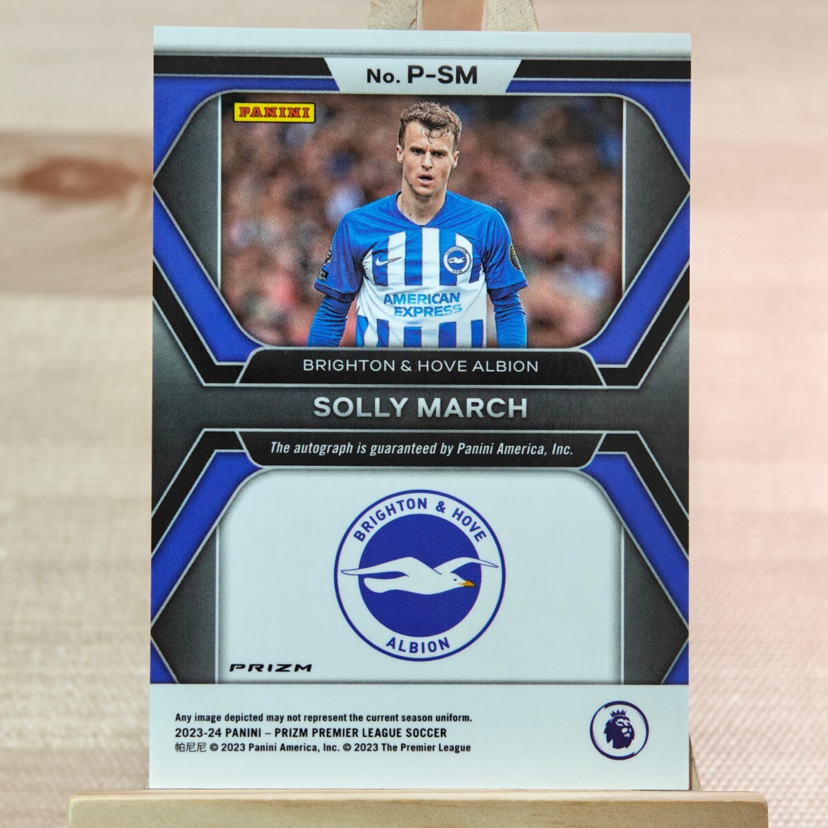 ソリー・マーチ 2023-24 Panini Prizm Premier League Breakaway Solly March Penmanship Auto Brighton 直筆サインカードの画像2