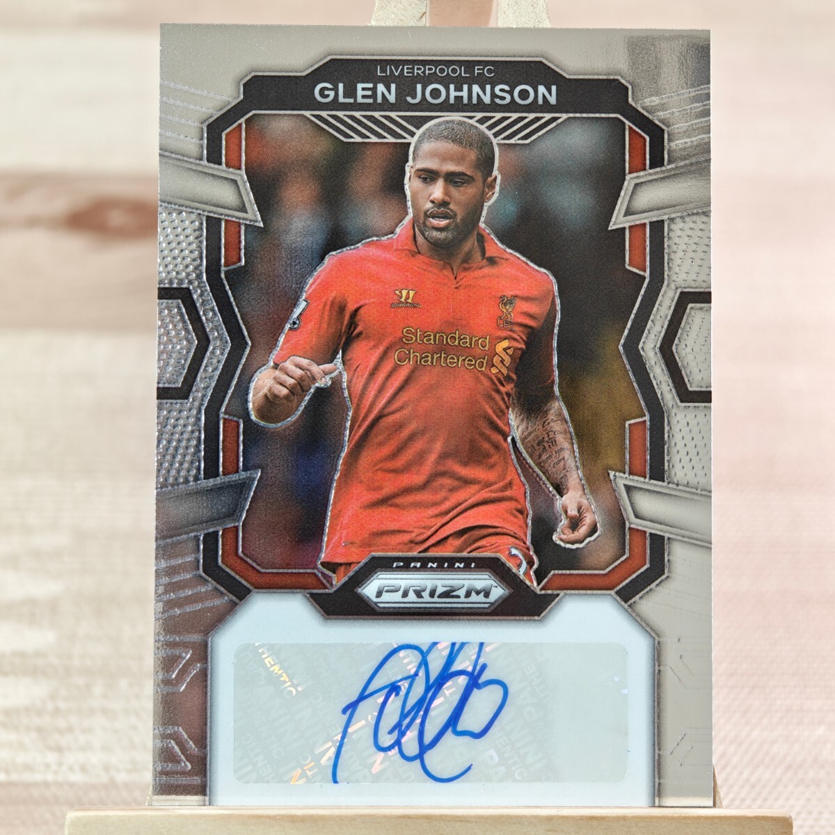 グレン・ジョンソン 2023-24 Panini Prizm Premier League Glen Johnson Auto Liverpool 直筆サインカードの画像1