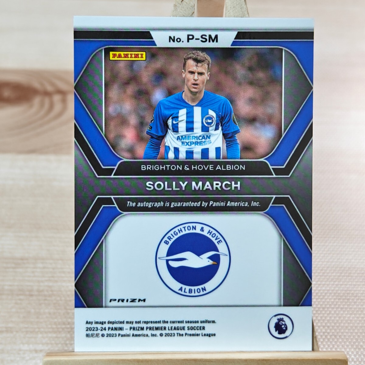 ソリー・マーチ 2023-24 Panini Prizm Premier League Breakaway Solly March Penmanship Auto Brighton 直筆サインカードの画像2