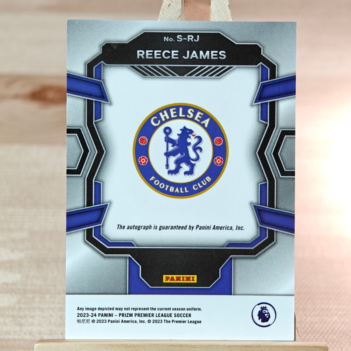 リース・ジェームズ 2023-24 Panini Prizm Premier League Reece James Auto Chelsea 直筆サインカードの画像2