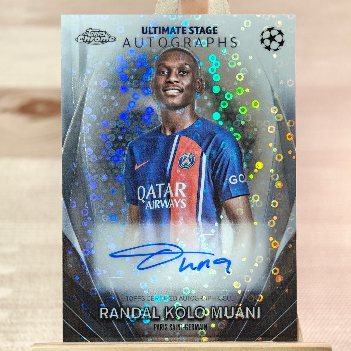 ランダル・コロ・ムアニ 2023-24 Topps UEFA Ultimate Stage Autographs Randal Kolo Muani Auto PSG 直筆サインカードの画像1