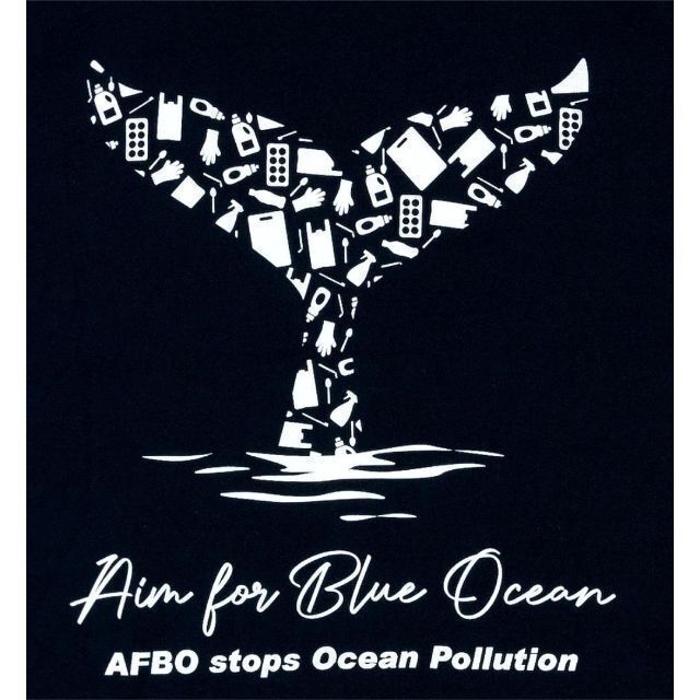 ＸＬサイズ クジラＴシャツ tシャツ クジラ 海 海洋汚染 AFBO　