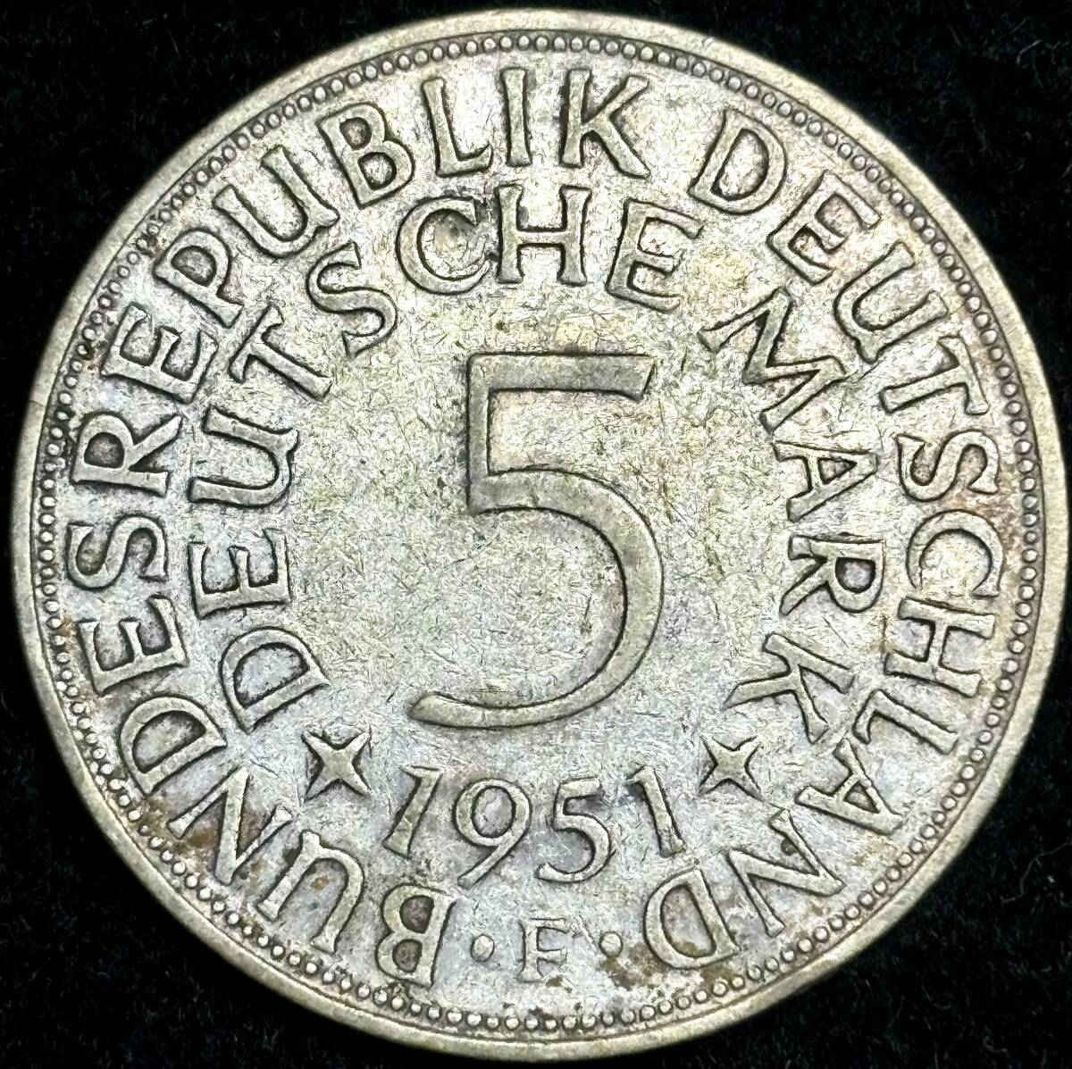 【旧西ドイツ銀貨】(1951年銘 11.0g 直径29mm)の画像2