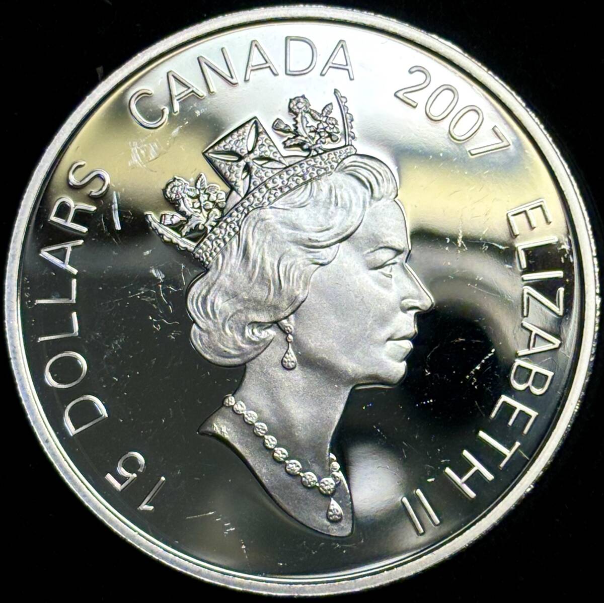 【カナダ大型銀貨】(2007年銘 34.3g 直径40mm プルーフ)_画像2