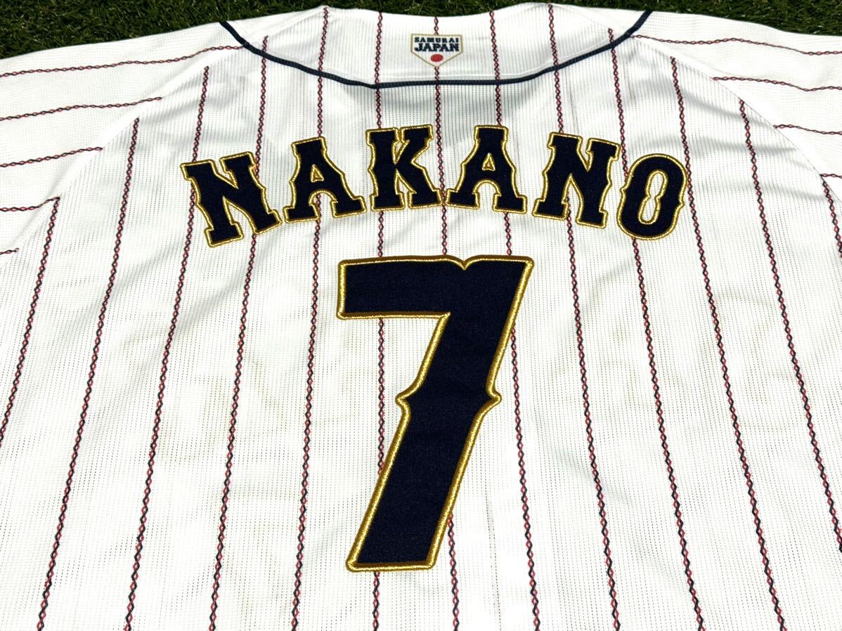中野拓夢 侍ジャパン 刺繍レプリカユニフォーム Oサイズ 阪神タイガース ミズノ MIZUNO|