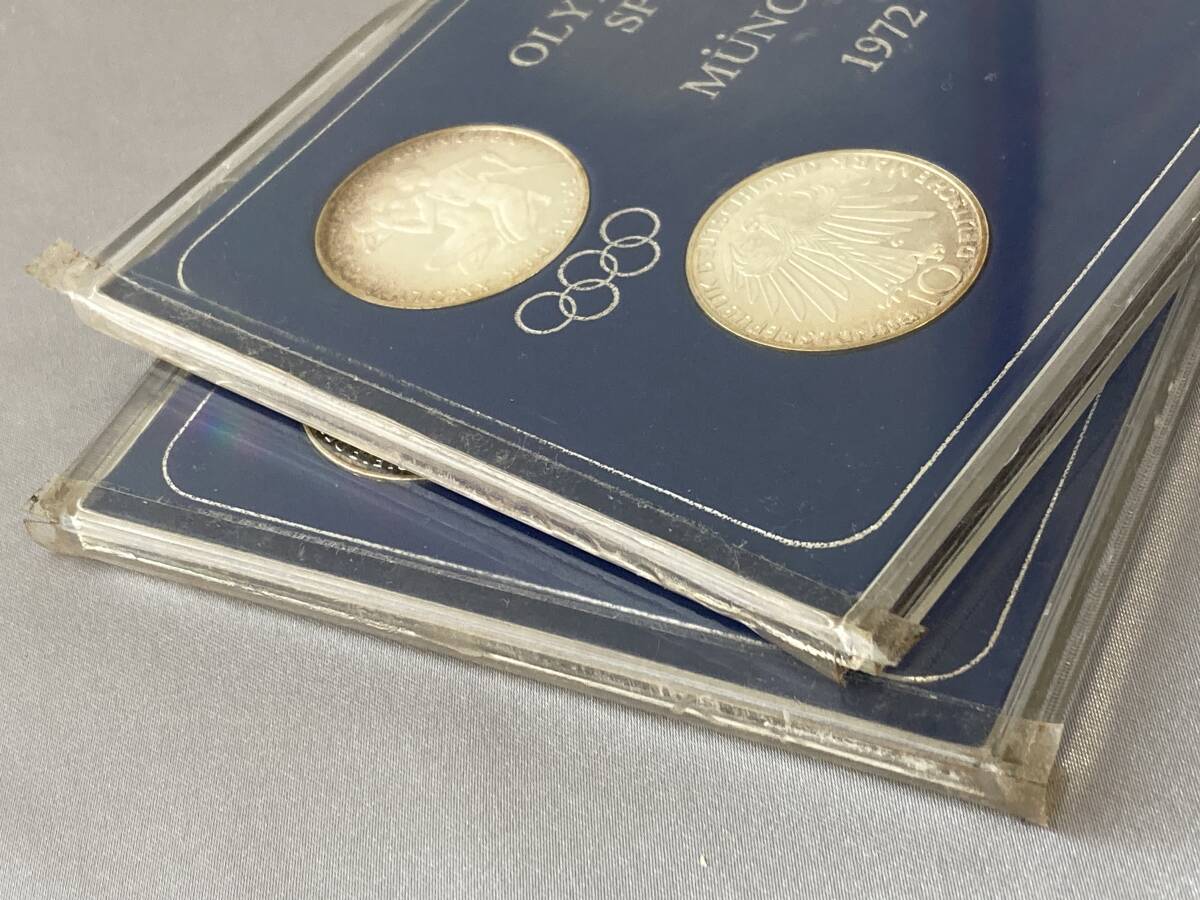 1972年 ドイツ ミュンヘンオリンピック 銀貨 10マルク 4枚×2セット 五輪 記念コイン 硬貨①の画像10