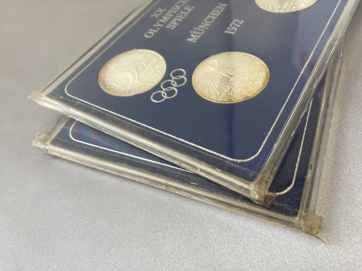 1972年 ドイツ ミュンヘンオリンピック 銀貨 10マルク 4枚×2セット 五輪 記念コイン 硬貨②の画像10