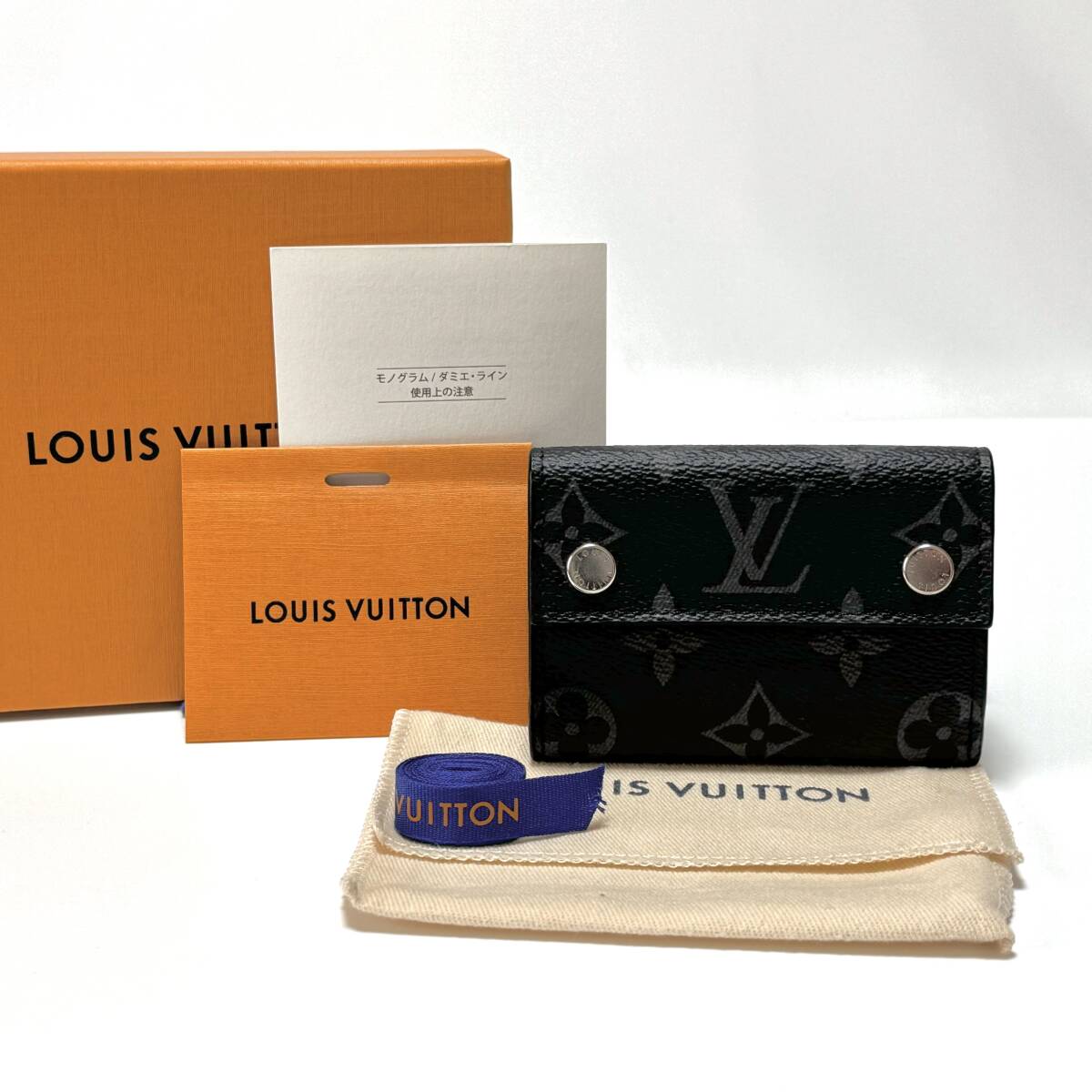 美品 LOUIS VUITTON M67630 ルイ ヴィトン モノグラム エクリプス ディスカバリー コンパクト ウォレット 三つ折り 財布 メンズ_画像1