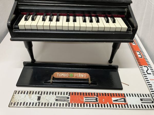 TOMBO PIANO　トンボ　卓上ピアノ　木製　 アンティーク　中古　現状品【ジャンク】_画像10