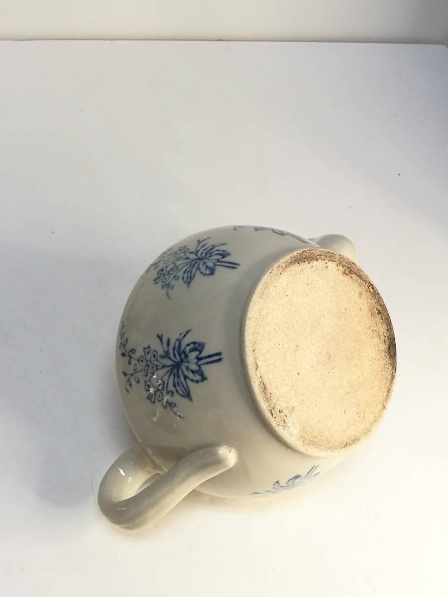  Франция St UZE голубой маленький цветок документ teapot 