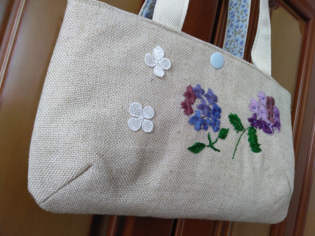 ハンドメイド ショルダーバック トートバッグ 刺繍 ミニバッグの画像5