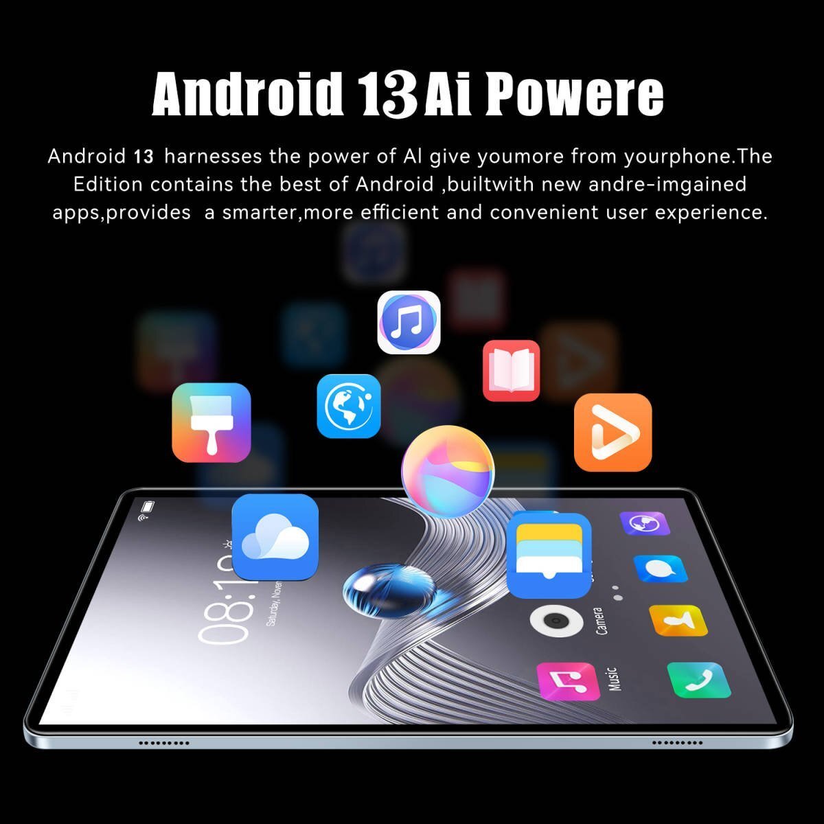 2023新作 タブレット PC 本体 8+256GB 10インチ Android 13.0 Wi-Fiモデル 通話対応 IPS液晶 simフリー GMS認証 軽量 在宅勤務 人気