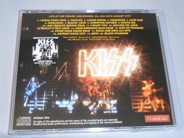 KISS/L.A FORUM 1977 1ST NIGHT CD(LATEST ISSUE)_画像3
