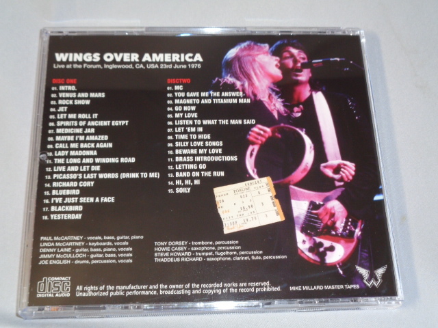 PAUL McCARTNEY & WINGS/L.A FORUM 1976 FINAL NIGHT (MIKE MILLARD) 2CD_画像4