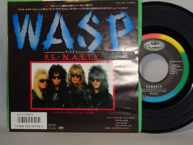 HM;WASP「9.5―N.A.S.T.Y」シングル盤_画像1