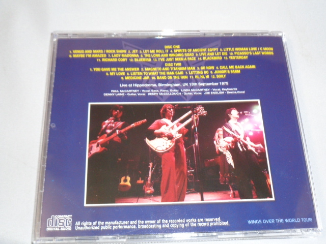 PAUL McCARTNEY WITH WINGS/BIRMINGHAM 1975  2CDの画像4