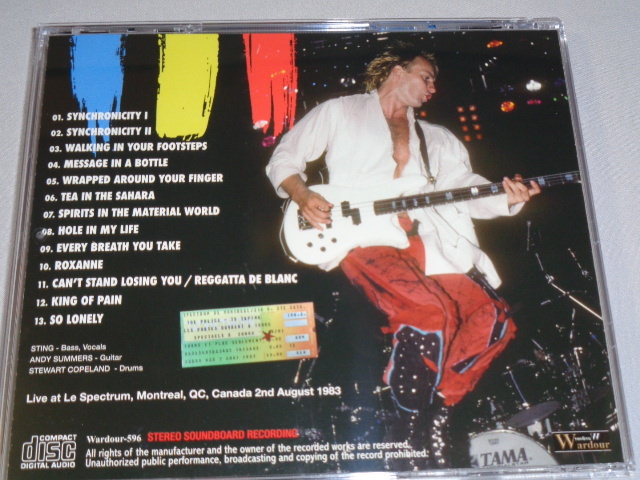 THE POLICE/MONTREAL 1983 SOUNDBOARD CDの画像3
