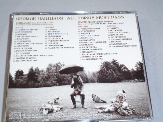 GEROGE HARRISON/ALL THING MUST PASS-UNRELEASED DCC 24KGOLD DISK NIMBUS REMATERED VERSION 4CDの画像4