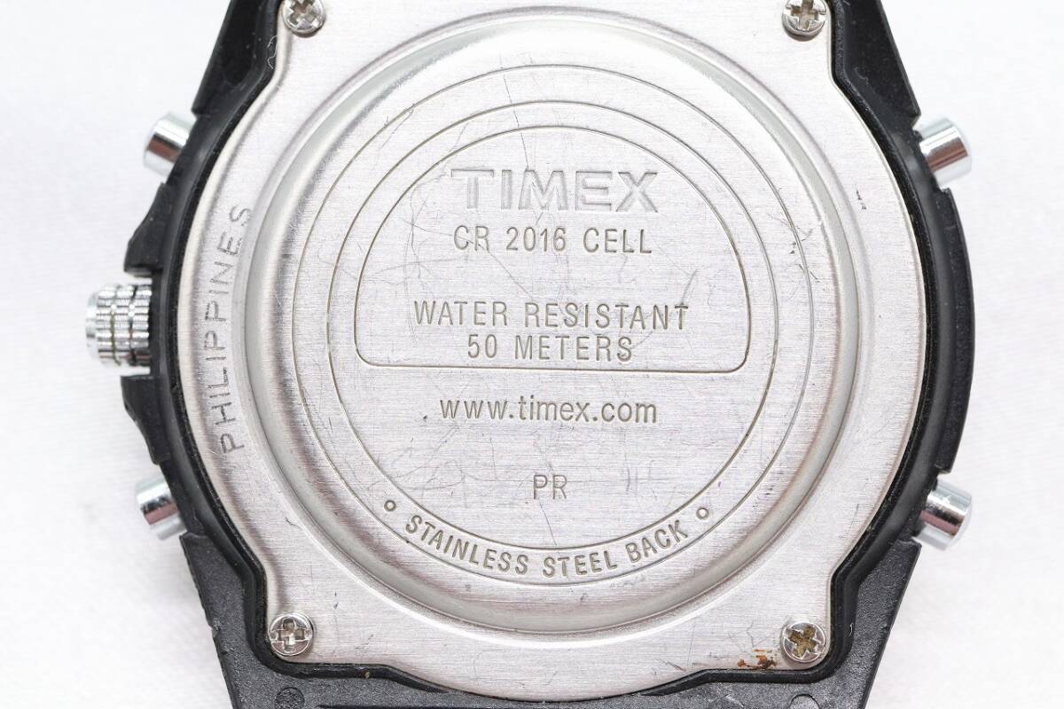 【W127-48】動作品 電池交換済 TIMEX EXPEDITION タイメックス エクスペディション 回転ベゼル デジアナ 腕時計 フェイスのみ メンズの画像8