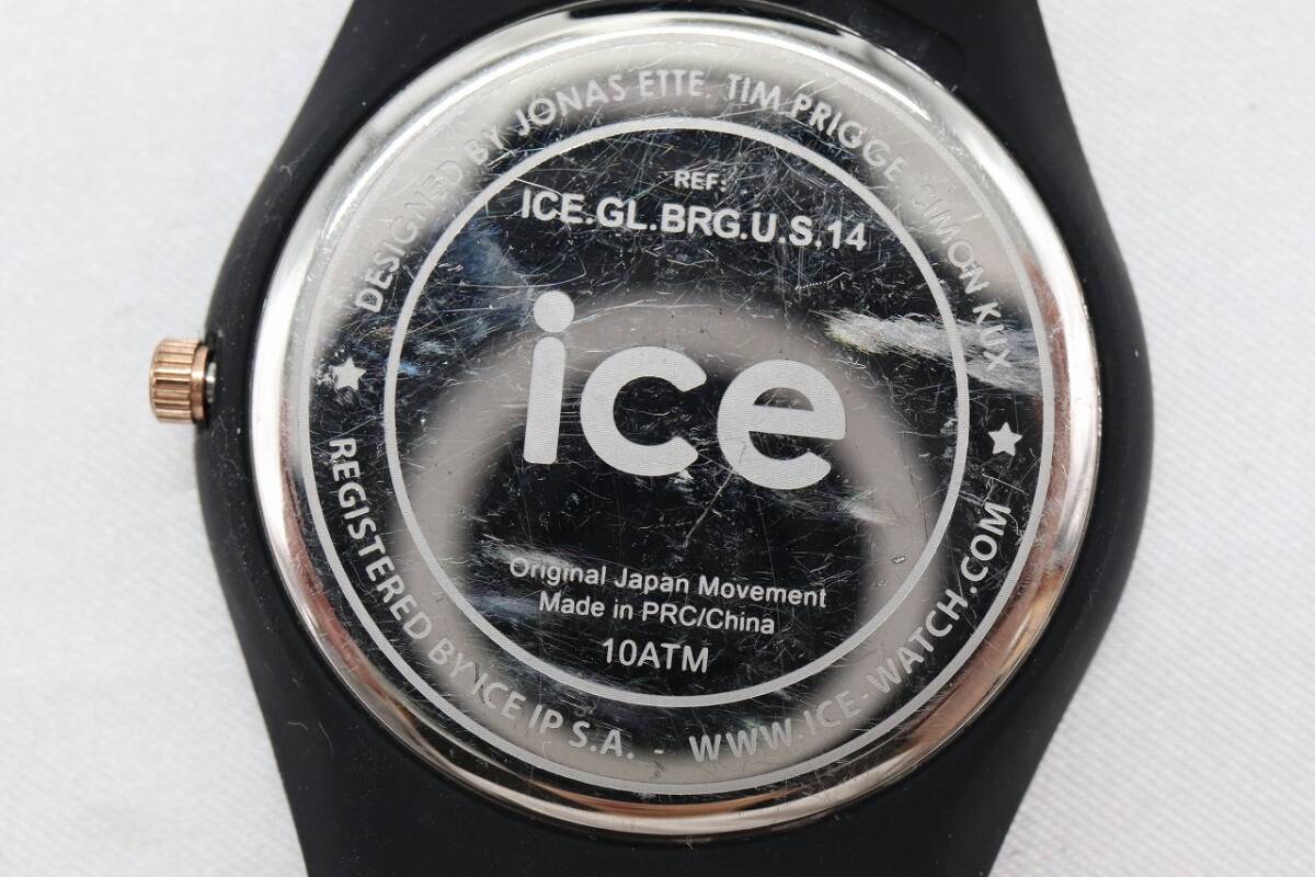 【W128-12】動作品 電池交換済 ice wacth アイスウォッチ 腕時計 ラバーベルト メンズ【送料全国一律185円】_画像7