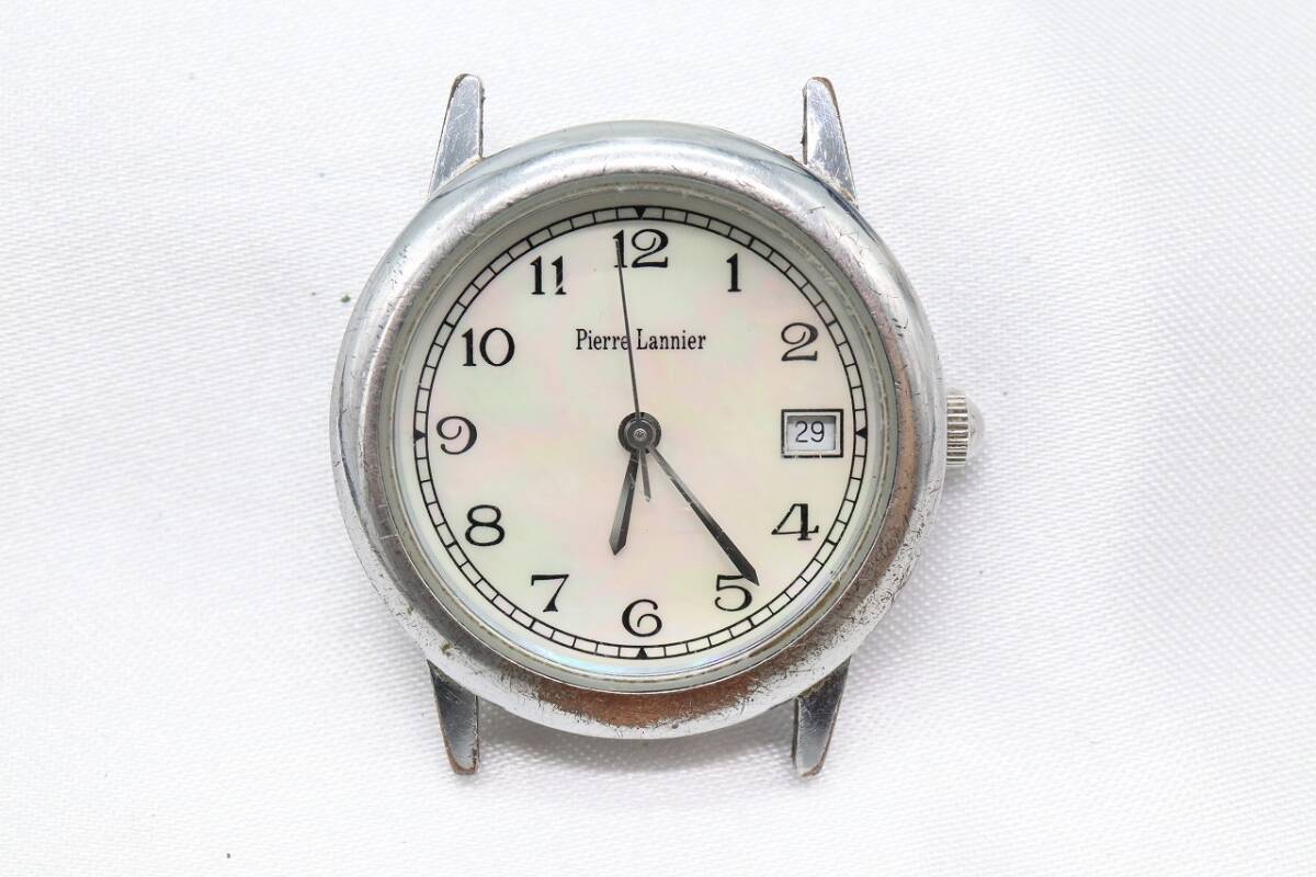 【W128-21】動作品 電池交換済 Pierre Lannier ピエールラニエ 腕時計 フェイスのみ 115G6 レディース【送料全国一律185円】の画像2