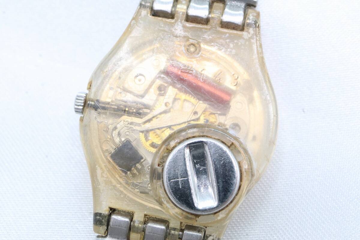 【W129-9】動作品 電池交換済 swatch スウォッチ SWISS 腕時計 レディース【送料全国一律185円】の画像9