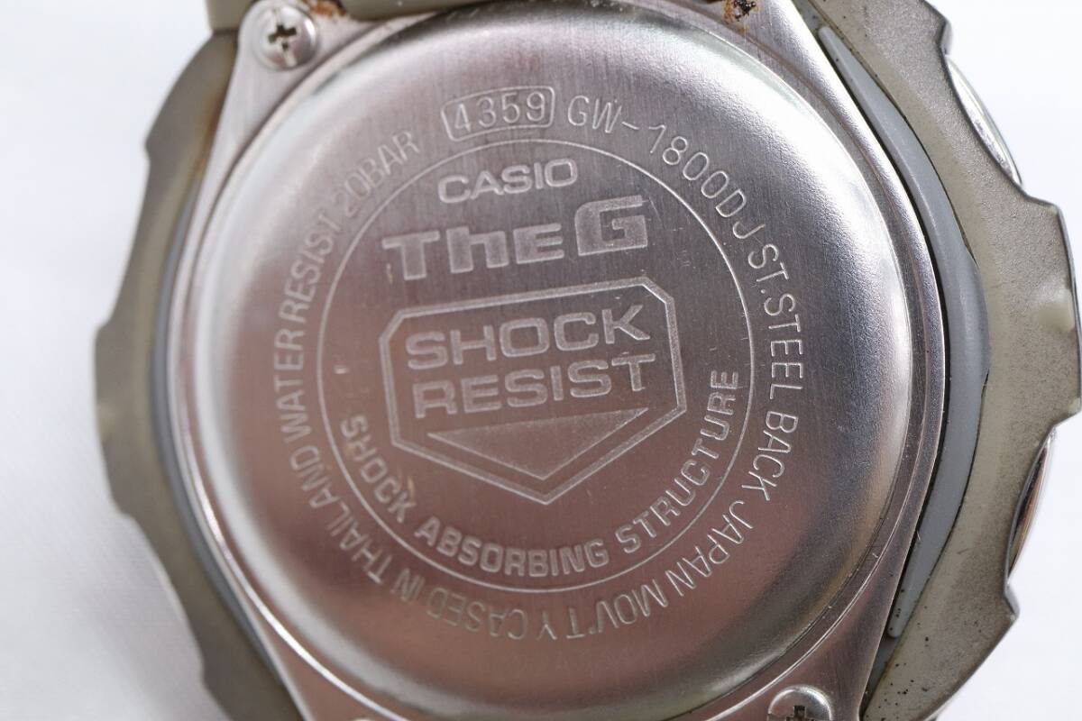 【W134-30】動作品 CASIO G-SHOCK WAVE CEPTOR カシオ ジーショック ウェーブセプター デジアナ 電波ソーラー 腕時計 GW-1800DJ メンズ_画像9