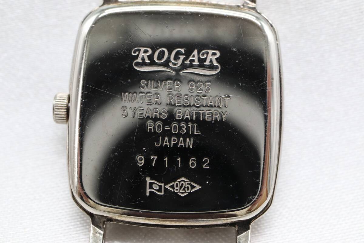 【W139-54】動作品 電池交換済 ROGAR SILVER 925 ローガル シルバー 腕時計 フェイスのみ RO-031L レディース【送料全国一律185円】_画像7