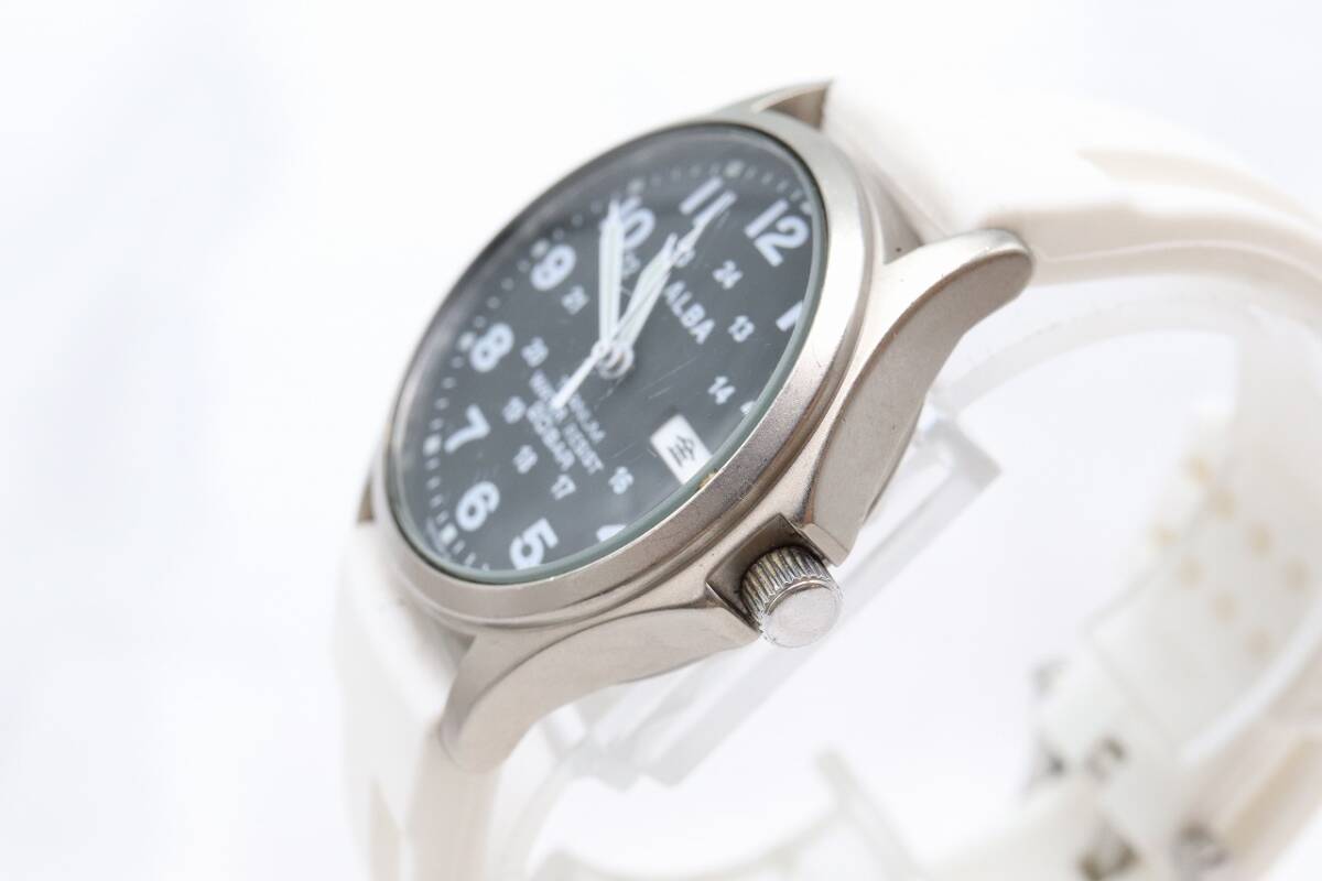 【W140-7】動作品 電池交換済 SEIKO ALBA セイコー アルバ 腕時計 V743-8A10 メンズ【送料全国一律185円】の画像4