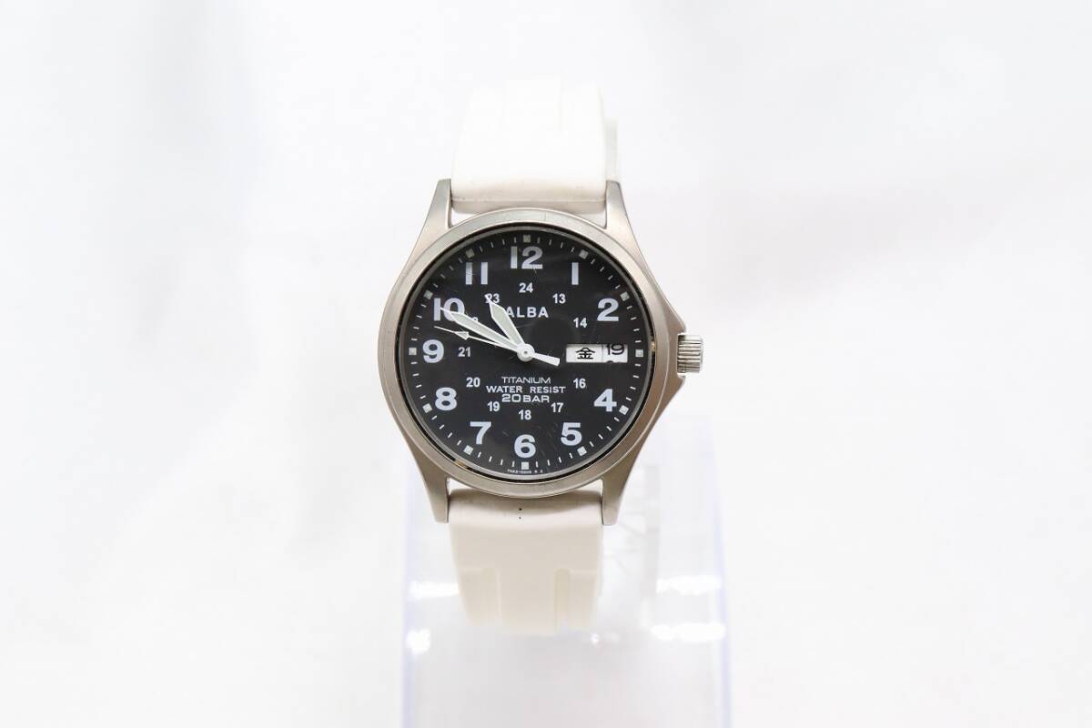 【W140-7】動作品 電池交換済 SEIKO ALBA セイコー アルバ 腕時計 V743-8A10 メンズ【送料全国一律185円】の画像2