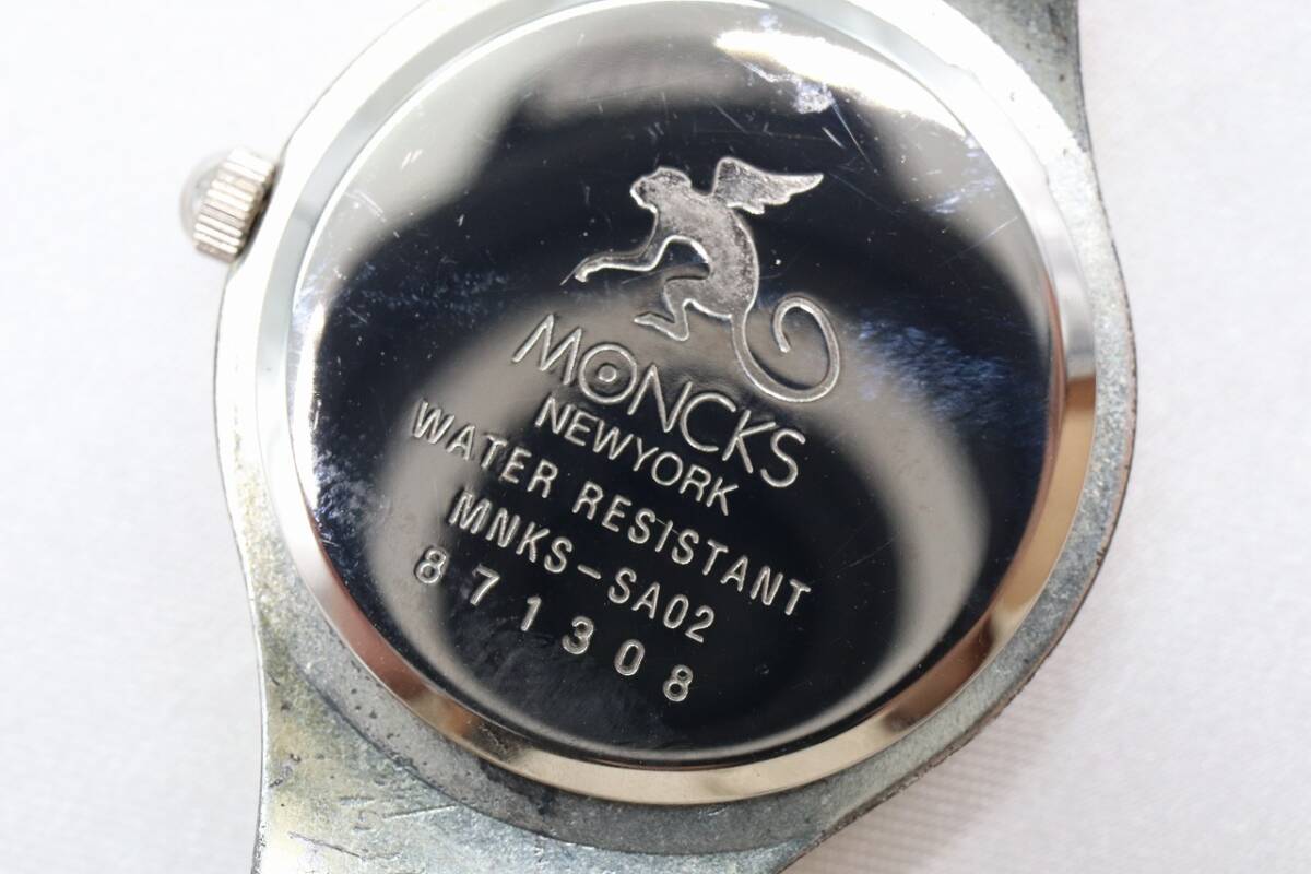 【W140-18】動作品 電池交換済 MONCKS モンクス 25セント硬貨 コイン 腕時計 MNKS-SA02 メンズ【送料全国一律185円】の画像8