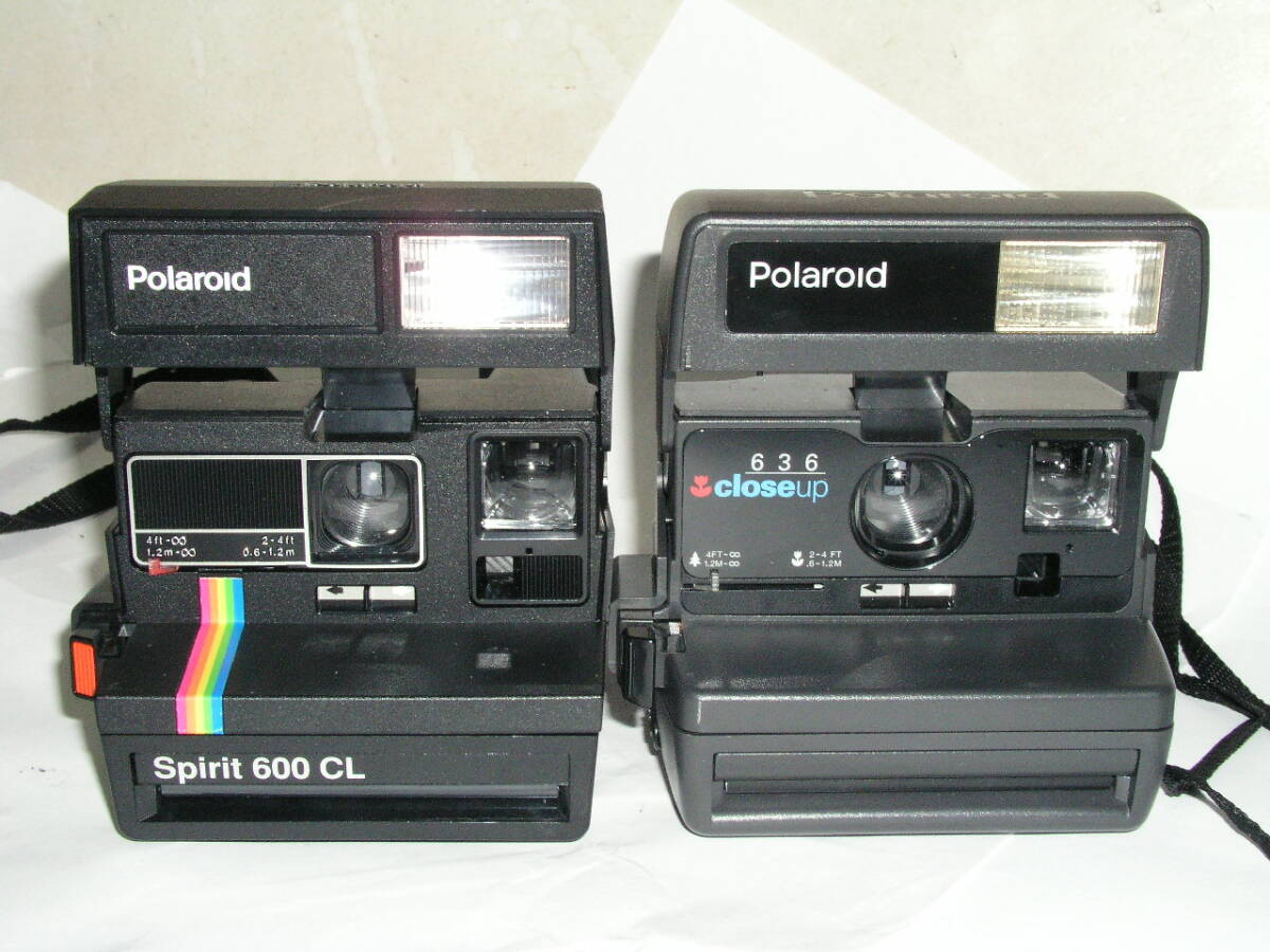 6103● Polaroid 636 closeUP + Polaroid Spirit 600CL、ポラロイドインスタントカメラ 2台で ●の画像1