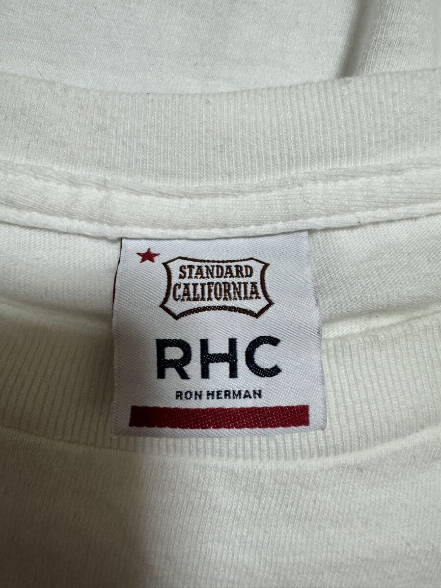 STANDARD CALIFORNIA RHC Ron Herman スタンダード カリフォルニア ロンハーマン Logo Tee Tシャツ 刺繍 スタカリ 白 ホワイト 半袖 の画像4