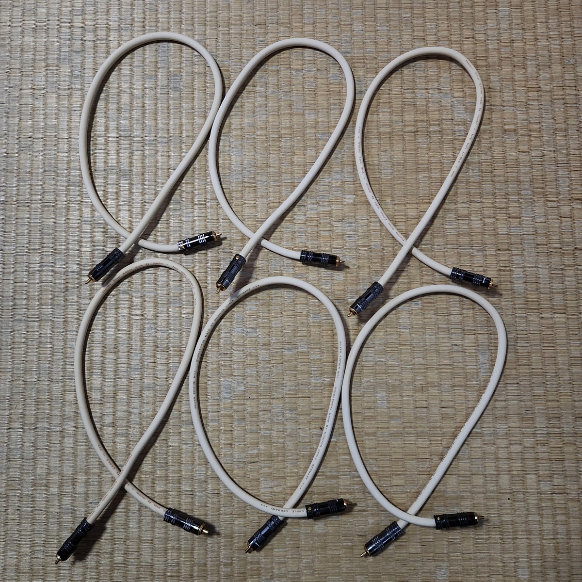 RCAケーブル　約75cm×6点 MONITOR CABLE SILVER EDITION モニター 60s24-0884_画像1